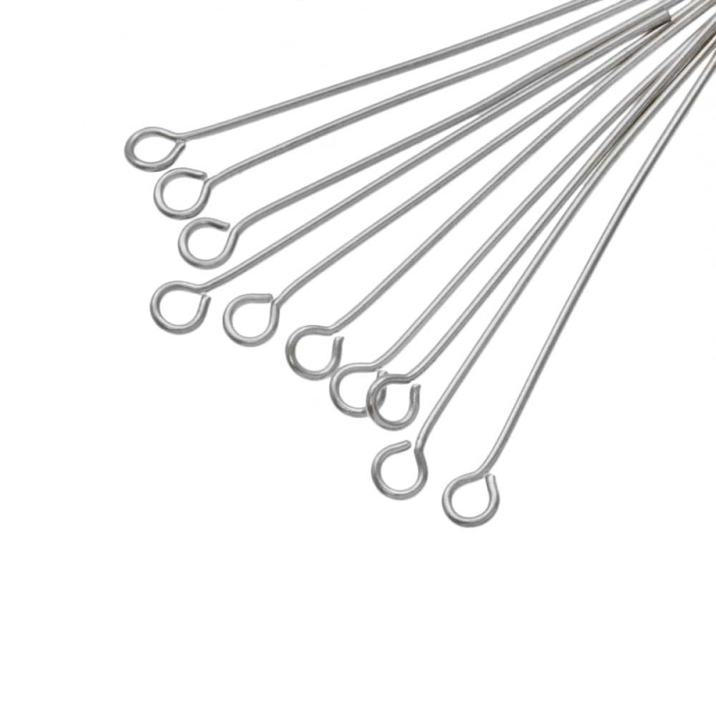 Stainless Steel Kettelstiften (35 x 0.6 mm) Antiek Zilver (50 Stuks)
