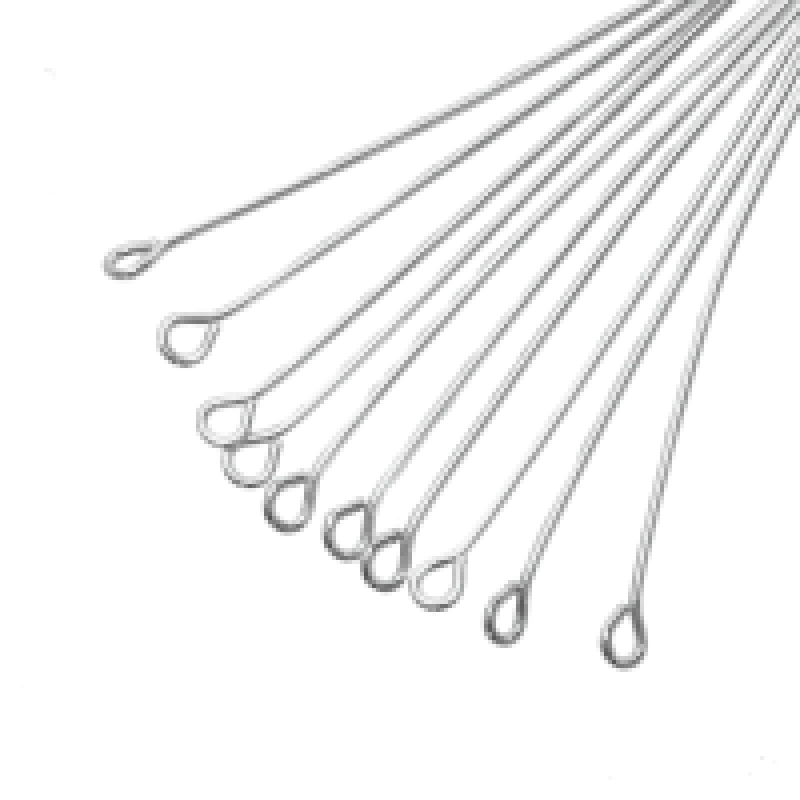 Kettelstiften (50 x 0.6 mm) Antiek Zilver (100 Stuks)