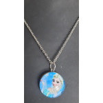 Kinderketting als hanger een cabochon met afbeelding ijsprinses