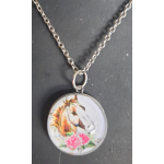 Kinderketting als hanger een cabochon van een paard