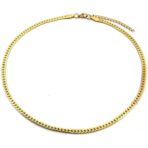 Ketting stainless steel 4mm 40-45cm lang goudkleur