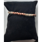 Kinderarmband met kralen 16cm bronskleur