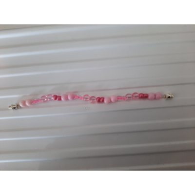 Kinderarmband met kralen 16cm rose