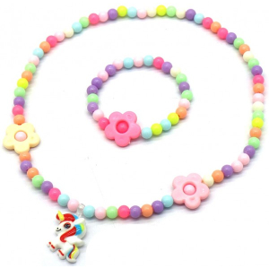 Kinderketting met armband multicolor