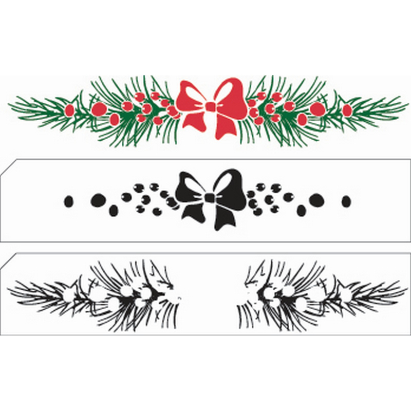 Nellie's choice - layered Clear Stamps Christmas Border