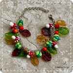 Herfstarmband armband (lampwork)