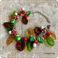 Herfstarmband armband (lampwork)