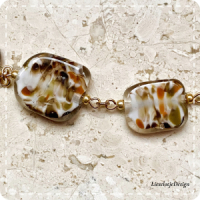 Frit armband bruin (lampwork)