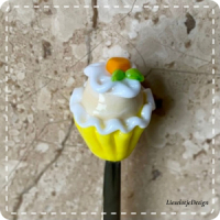 Set gebaksvorkjes van glas (lampwork)