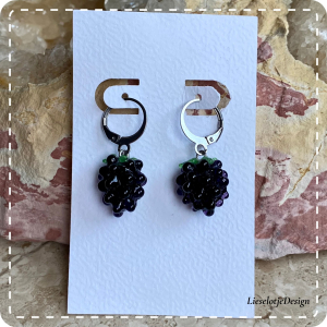 Braam oorbel aan creool (lampwork)