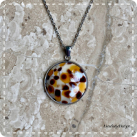 Cabochon sieradenset bruin tinten