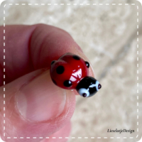 Lieveheersbeestjes sieradenset (ketting+armband+oorbellen lampwork)