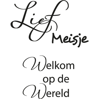 Marianne Design • Clear stempel Nederlands "Lief meisje welkom"