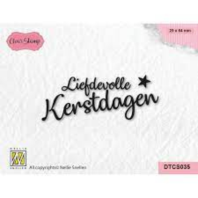 Nellie Snellen • Tekst Clear Stempel Liefdevolle Kerstdagen