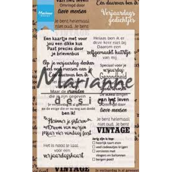 Marianne Design • Clear stempels Nederlands "Verjaardagsgedichtjes"