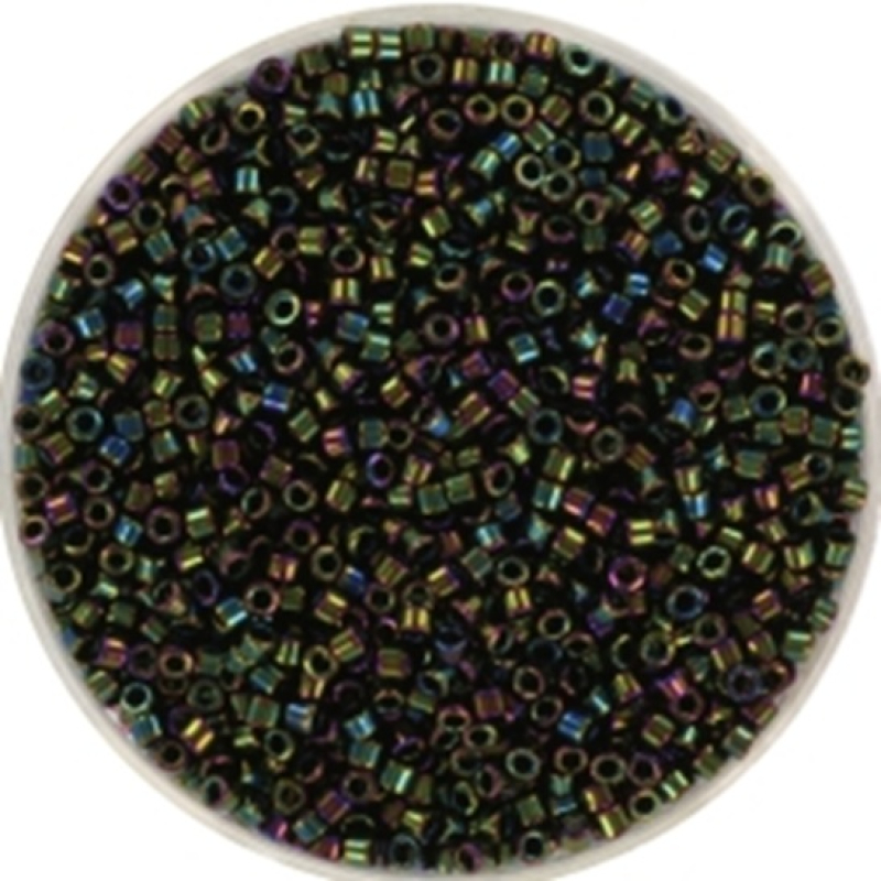 Miyuki delica's 11/0 - metallic iris forest green 3 ( 5 gram)