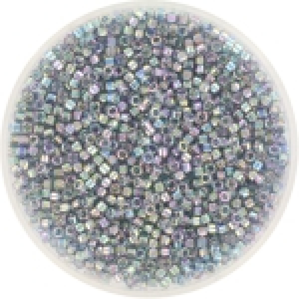 Miyuki delica's 11/0 - gold luster transparant blue gray rainbow 111 (5 gram = ± 1000stuks)