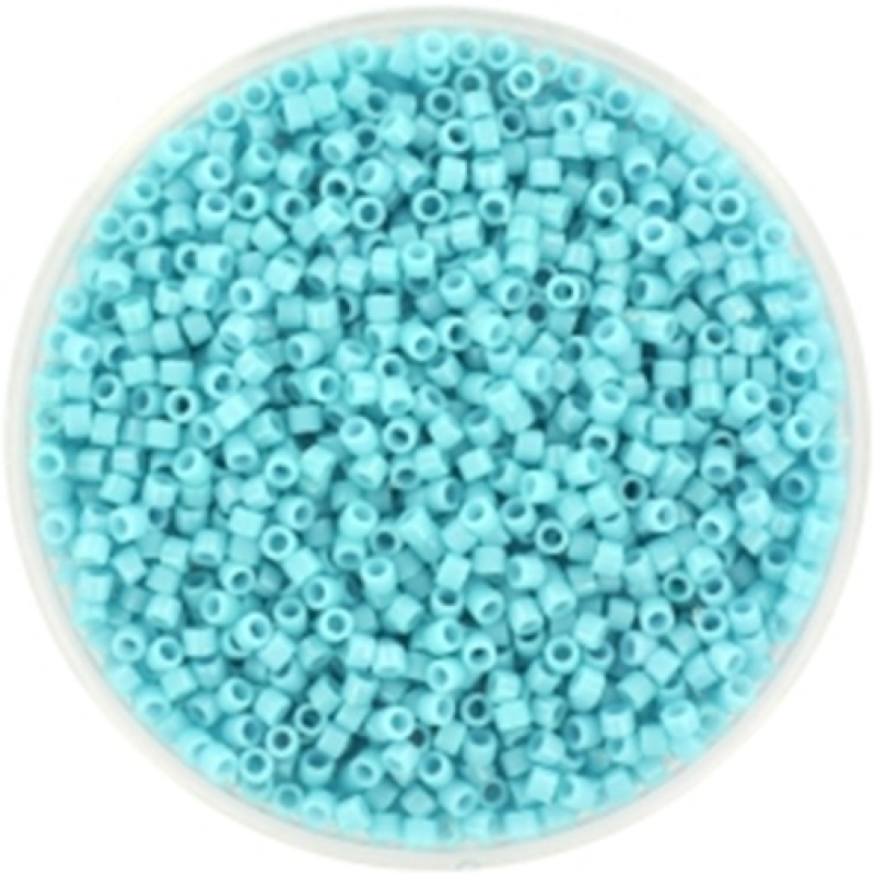 miyuki delica's 11/0 - duracoat opaque dyed nile blue 2128 ( 5 gram)