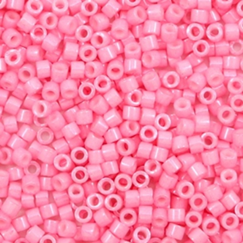 miyuki delica's 11/0 - opaque dyed carnation pink 1371 (5 gram ± 1000stuks)