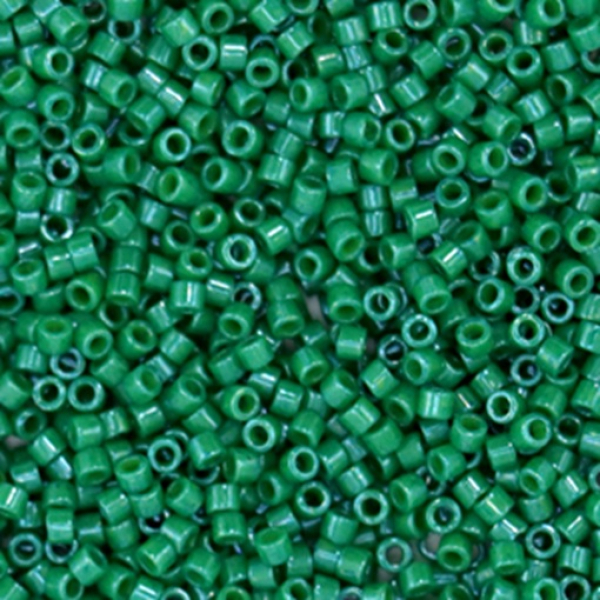 miyuki delica's 11/0 - opaque dyed green 656 (5 gram ± 1000stuks)