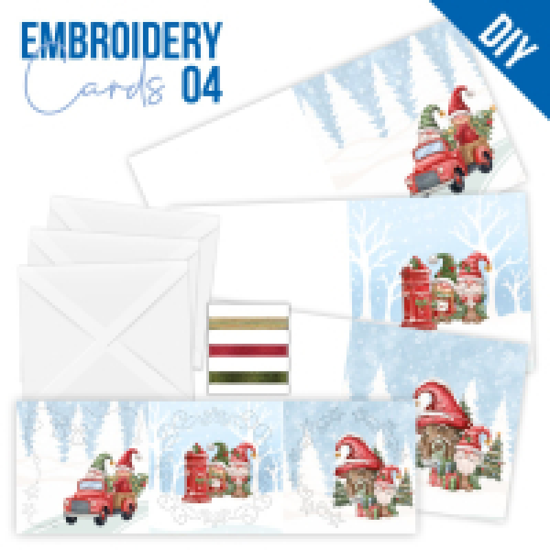 Stitch and Do Cards 004 - Yvonne Creations - Gnomes for Christmas
