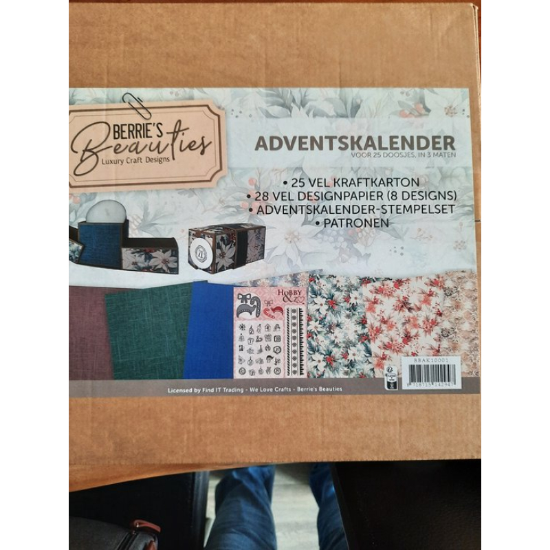 Berrie's Beauliers adventskalender voor 25 doosjes in 3 maten