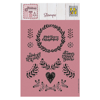 Nellie's Choice • Clear Stamps Kerstkrans 13st.