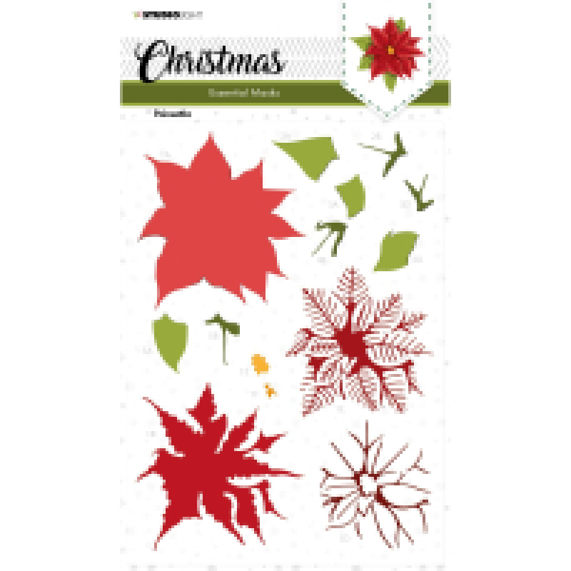 Mask stencil A5 - Poinsettia nr. 142