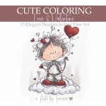  Kleurboek: Arts by Tamara - Cute Coloring - Love and Valentine