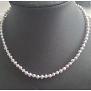 Kralenketting dames lila met glasparel