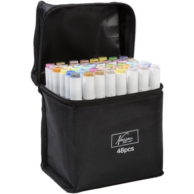 Pastelmarkers Nassau set van 48 stuks in etui