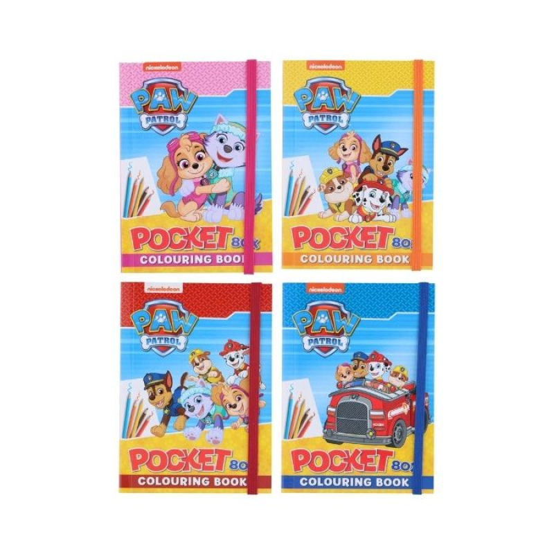 Paw Patrol Pocket kleurboek 14x10cm rood