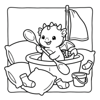Findit Color - Coloring Book - Cozy Dragon Days ( leverbaar vanaf donderdag 11 juni)