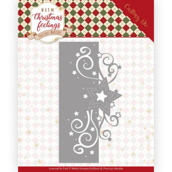Dies - Swirl Star Warm Christmas Feelings Edge by Precious Marieke