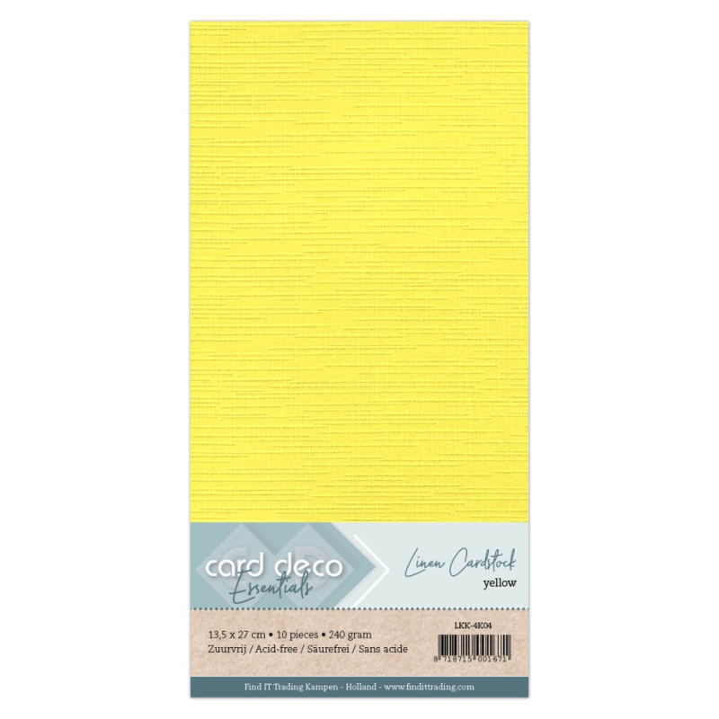 Linnenkarton - vierkant - Geel