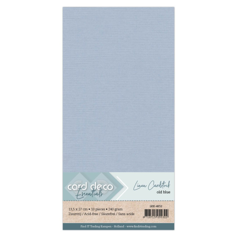 Linnenkarton - vierkant - Oudblauw