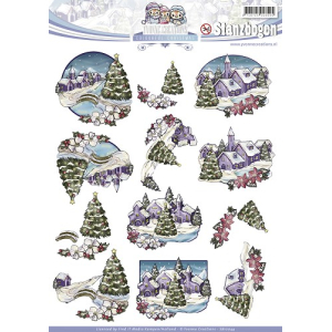  3D-Push Out - Yvonne Creations - Nr.3 Colourful Christmas