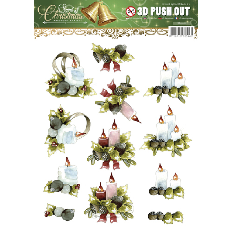  3D-Push Out - Precious Marieke- nr.2 Spirit of Christmas