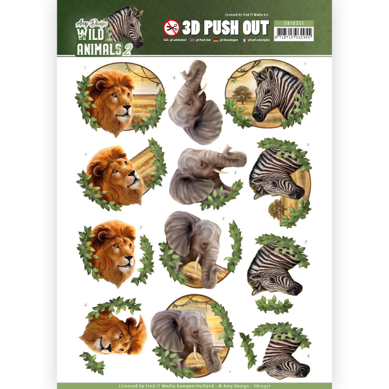 3D Push Out - Amy Design - Wild Animals 2 - Africa