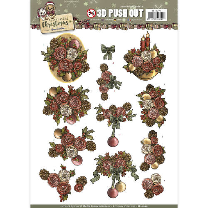 3D Push Out - Amy Design - History of Christmas - Christmas Candles