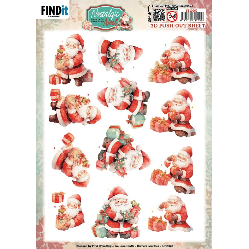  3D Push Out - Berries Beauties -Nostalgic Noel - Nostalgic Presents