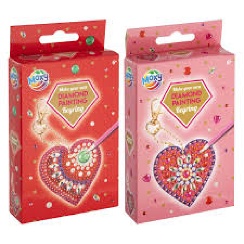 Moxy Diamond Painting sleutelhanger hart (rode verpakking)