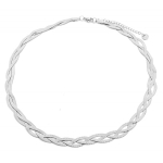 Ketting rvs woven in zilverkleur