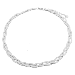 Ketting rvs woven in zilverkleur