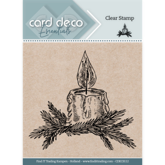 Card Deco Essentials Clear Stamps - Christmas Candle
