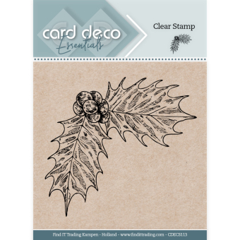 Card Deco Essentials Clear Stamps - Holly