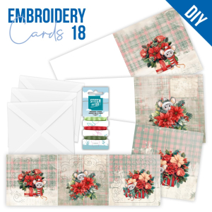 Stitch and Do Cards 018- Yvonne creations - Floral christmas