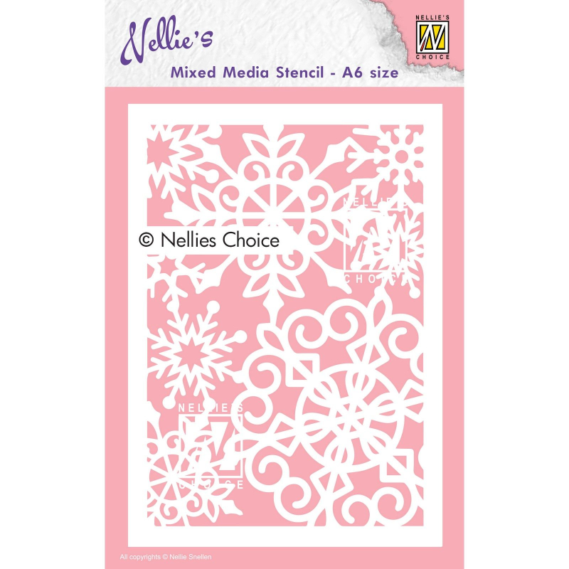 Nellie's Choice • Stencil A6 Size Large Snowflakes