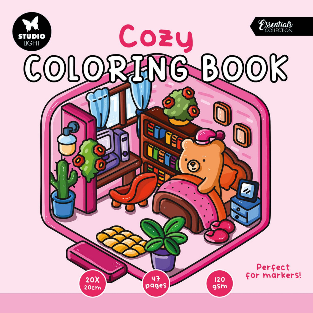 Studio Light • Essentials Coloring Book Cozy Bedtime 200x200x7mm 48 Sheets nr4 