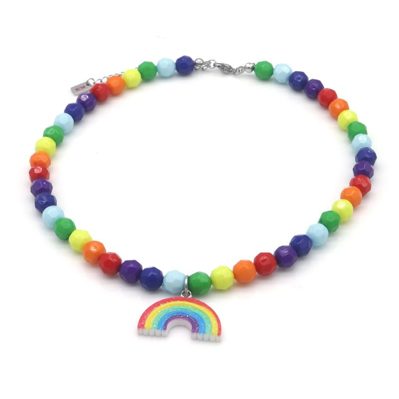 Kinderketting K3 Bijoux Ketting Multi Color met Regenboog bedel